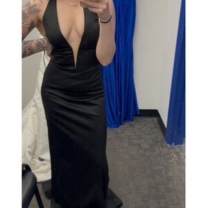 Sherri Hill Black Backless Gown